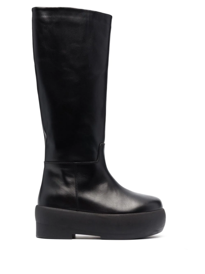 Shop Gia Borghini Knee-length Platform 70mm Boots In Black