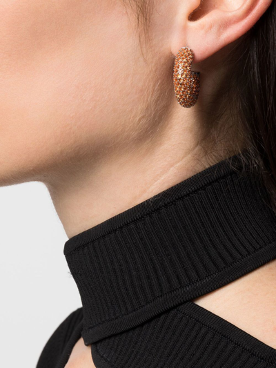 Fendi Crystal Embellished Hoop Earrings