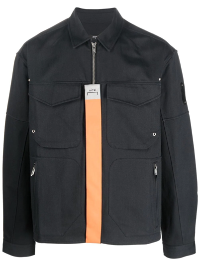 Shop A-cold-wall* Stria Shirt Jacket In Black