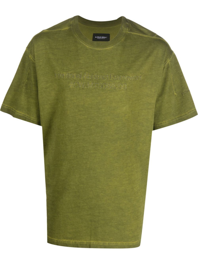 Shop A-cold-wall* Embroidered Logo T-shirt In Green