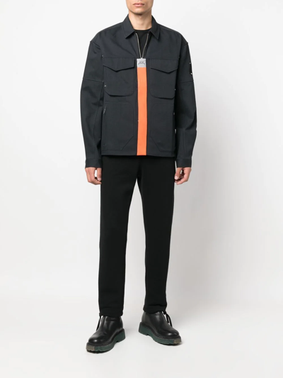 A-cold-wall* Logo-tape Shirt Jacket In Black