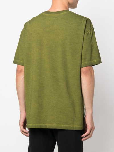 Shop A-cold-wall* Embroidered Logo T-shirt In Green