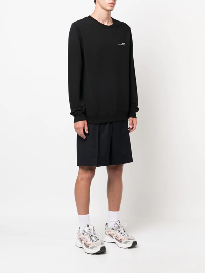 Shop Apc Item Logo-print Sweatshirt In Black