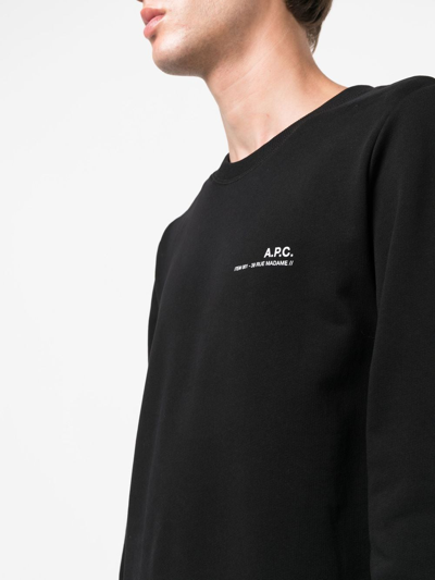 Shop Apc Item Logo-print Sweatshirt In Black