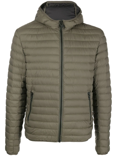 Shop Colmar Quilted Hooded Down Jacket In Green