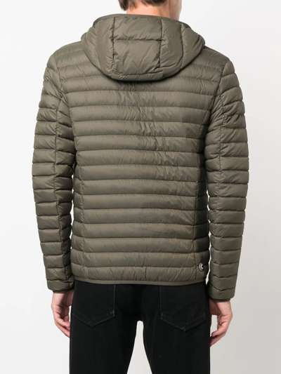 Shop Colmar Quilted Hooded Down Jacket In Green
