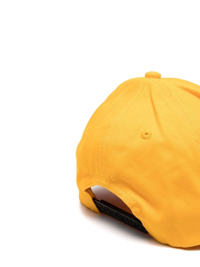 Shop Palm Angels Embroidered-logo Baseball Cap In Yellow