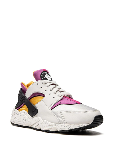 Nike Air Huarache ''light Bone/lethal Pink-univers'' Sneakers In Grey