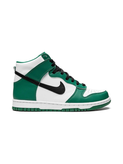 Shop Nike Dunk High "celtics" Sneakers In Green