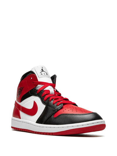 Shop Jordan Air  1 Mid Sneakers In Red