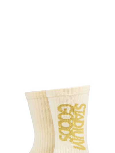 Stadium Goods Logo-print Crew Socks In Neutrals