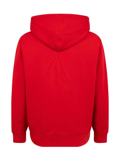 Supreme Fw19 Week 5 X Lacoste Logo Panel Hooded Sweatshirt Logo In Red