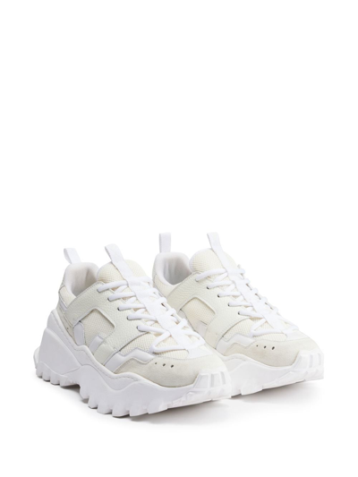 Ami Alexandre Mattiussi White & Gray Lucky 9 Sneakers In 100