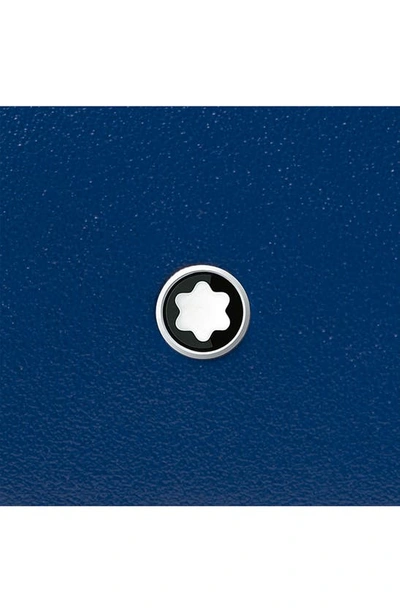 Shop Montblanc Meisterstück Compact Leather Wallet In Blue