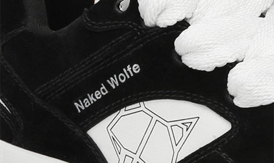 Shop Naked Wolfe Snatch Platform Sneaker In Black/ White