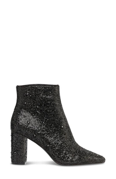 Shop Betsey Johnson Cady Crystal Pavé Bootie In Black