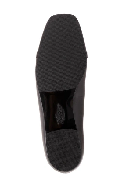 Trotters Harmony Flat In Black Leather