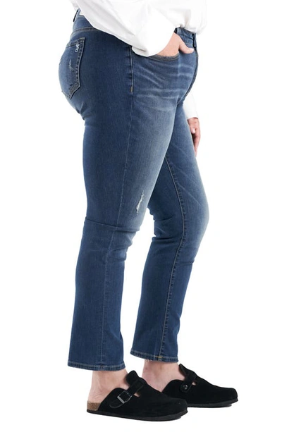 Slink Jeans High Waist Distressed Straight Leg Jeans In Maggie