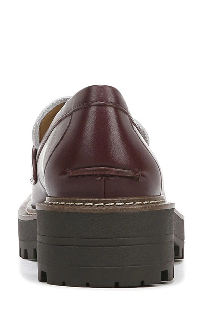 Shop Sam Edelman Laurs Platform Lug Sole Loafer In Dark Bordeaux/ Modern Ivory