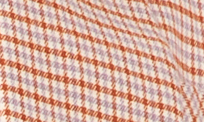 Shop 1.state Plaid Double Breasted Long Blazer In Orange