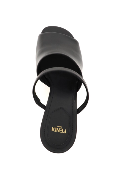 Shop Fendi First Sandals In Black