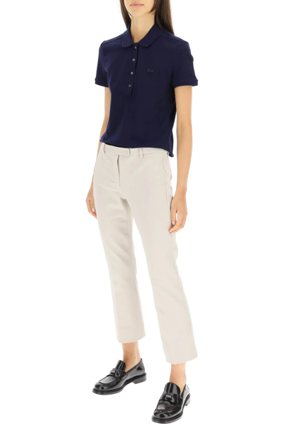 Lacoste Cotton Pique Polo In Blue