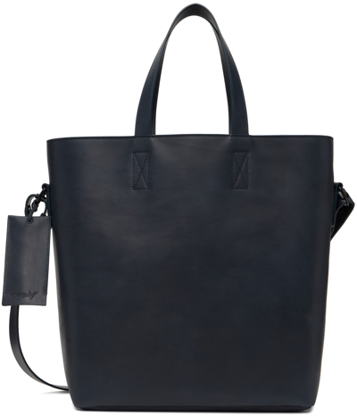 Shop Marsèll Navy Sacchettone Tote In Midnight Blue