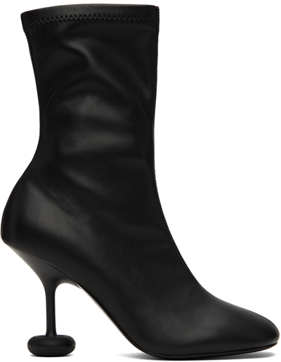 Shop Stella Mccartney Black Shroom Heel Boots In 1000 Black
