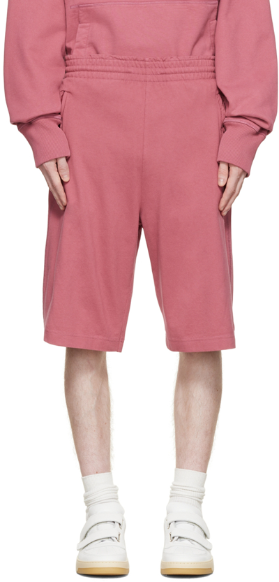 Shop Acne Studios Pink Sweat Shorts In Acx Old Pink