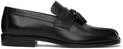Shop Maison Margiela Black Tabi Loafers In H8396 Black