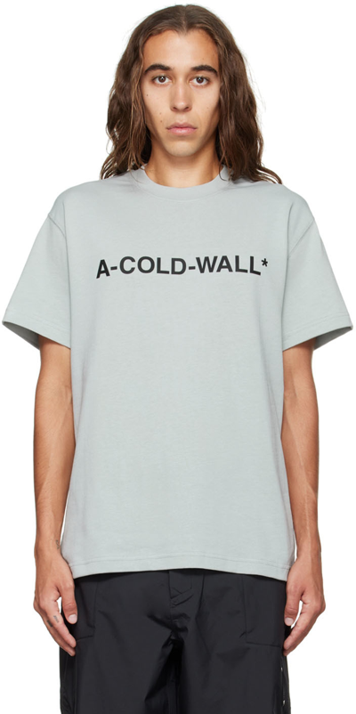 Shop A-cold-wall* Gray Bonded T-shirt In Light Grey