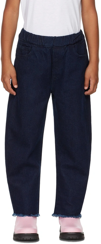 Shop M.a+ Kids Navy Baggy Jeans