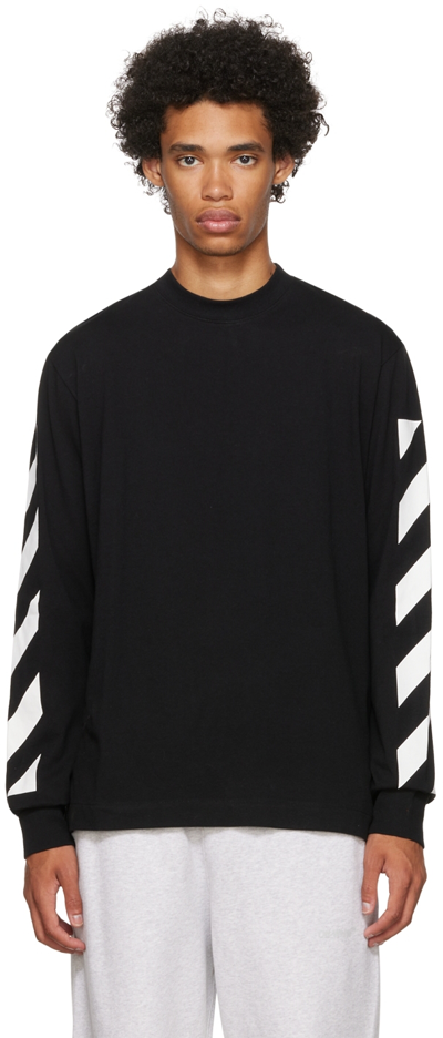 Off-white Black Diag Arrow Skate Long Sleeve T-shirt | ModeSens