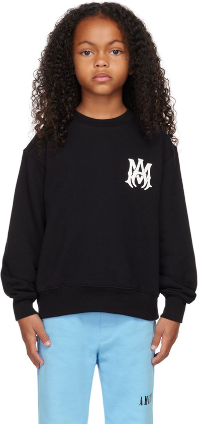 Shop Amiri Kids Black Bonded Sweatshirt