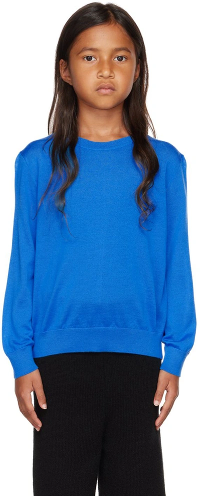 Shop The Row Kids Blue Dewey Sweater In Azb Azure Blue