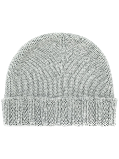 Shop Drumohr Cable Knit Beanie In Grey