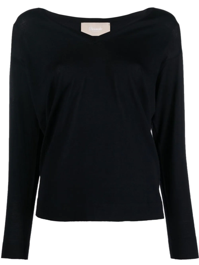 V领美丽诺羊毛毛衣