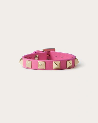 Shop Valentino Garavani Rockstud Bracelet Woman Pink Uni