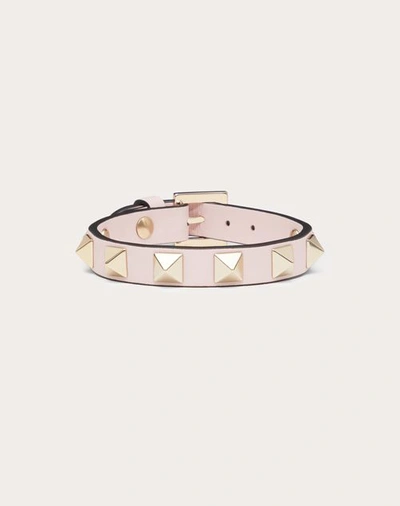 Shop Valentino Garavani Rockstud Bracelet Woman Rose Quartz Uni