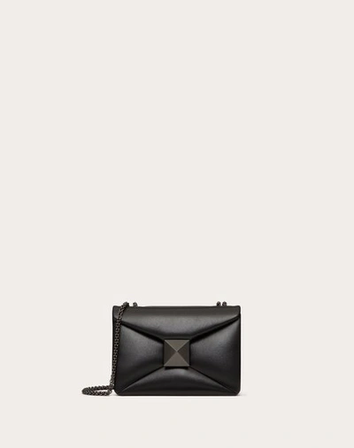 Shop Valentino Garavani Small One Stud Nappa Handbag With Chain And Tone-on-tone Stud Woman Black Uni