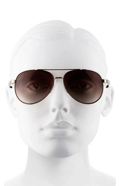 Shop Velvet Eyewear Bonnie 52mm Gradient Aviator Sunglasses In Gold/tort