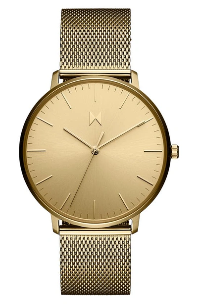 Mvmt Men's Legacy Slim Gold-tone Mesh Bracelet Watch 42mm In Gold