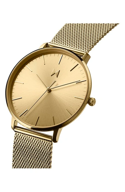 Mvmt Men's Legacy Slim Gold-tone Mesh Bracelet Watch 42mm In Gold