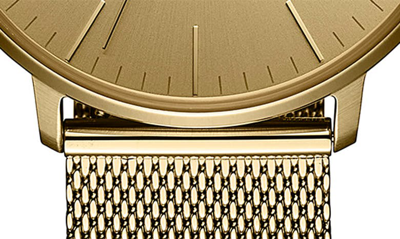 Shop Mvmt Legacy Slim Mesh Strap Watch, 42mm In Gold