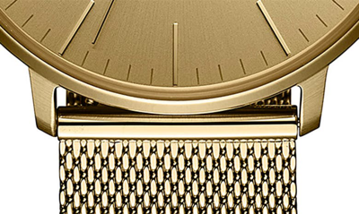 Mvmt Men's Legacy Slim Gold-tone Mesh Bracelet Watch 42mm In Gold