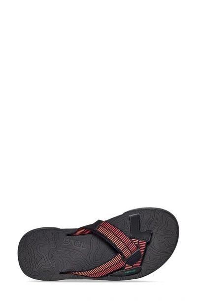 Shop Teva Revive 95 Slide Sandal In Black/ Rococco Red