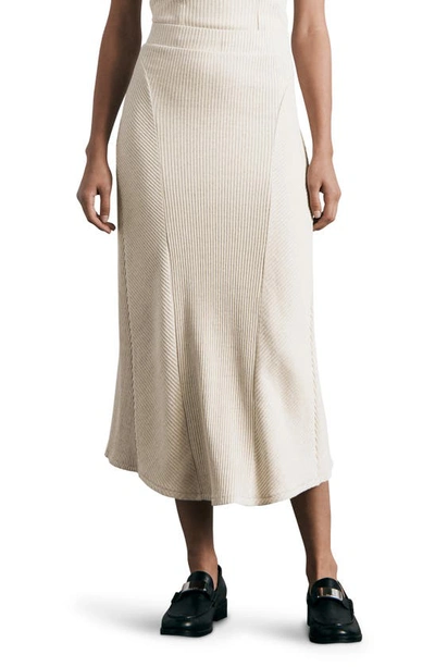 Shop Rag & Bone Ribbed A-line Skirt In Ivory