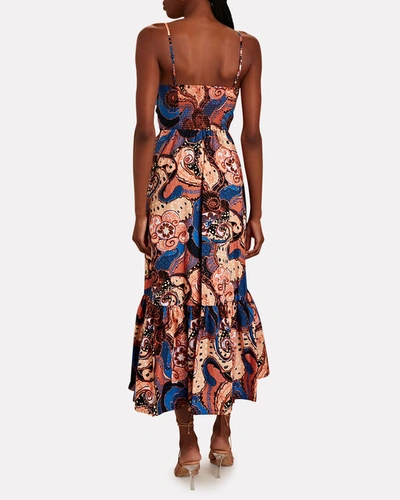 Shop A.l.c Lilah Floral Cotton Midi Dress In Multi