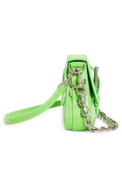 Shop Balenciaga Small Lindsay Shoulder Bag In Acid Green