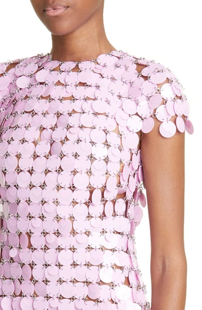 Shop Rabanne Paillette Minidress In Pink